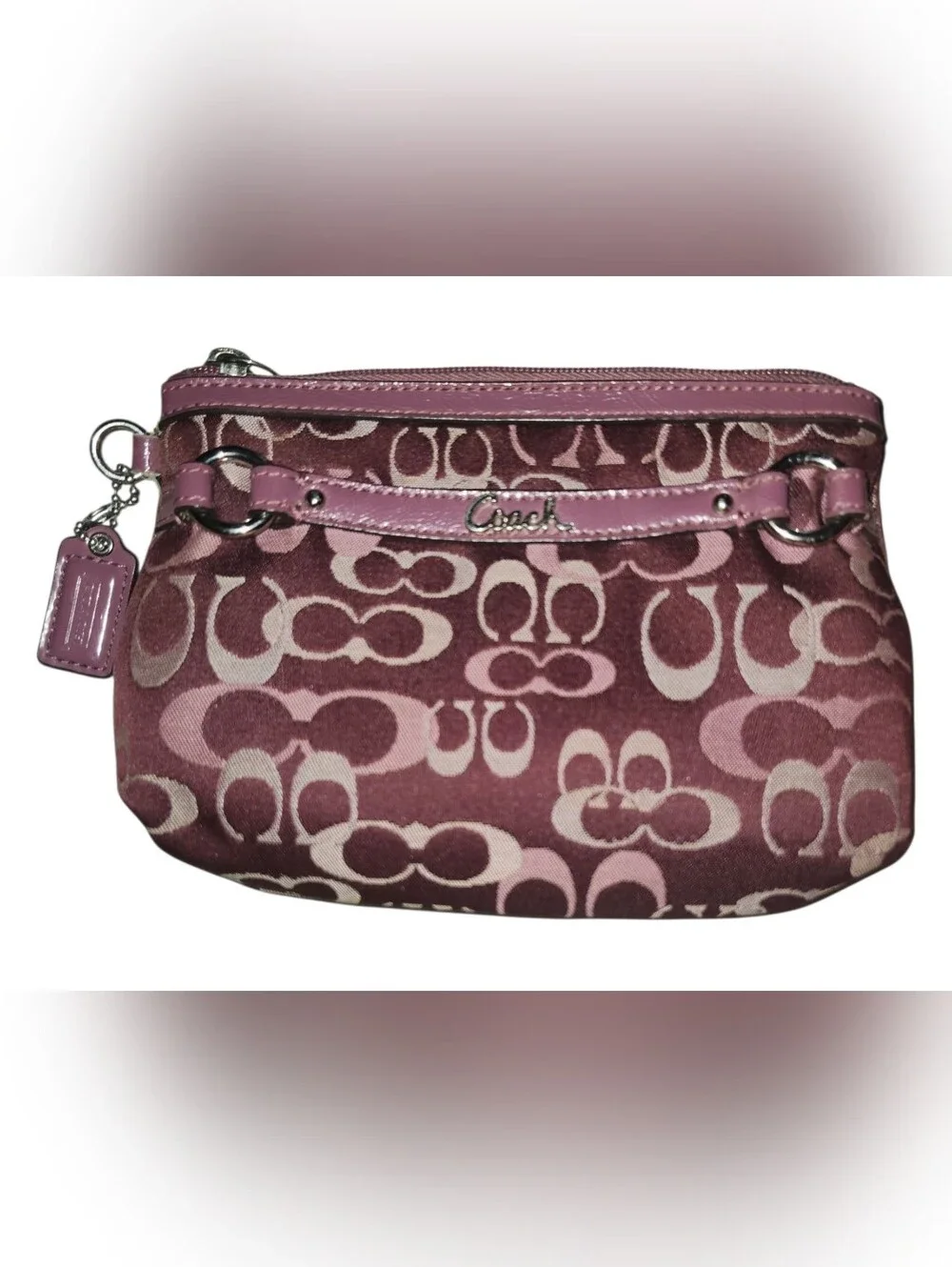 Coach GUC Vintage Coach Signature C Jacard Convertable Wristlet/Pochette Bag